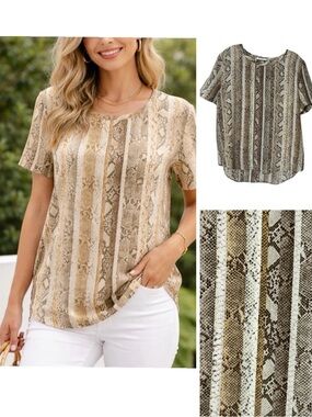 Equipment Femme silk snake skin top